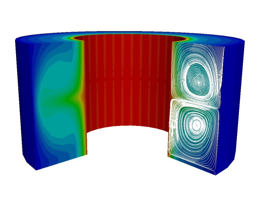 taylour couette 3D Re=300 streamlines